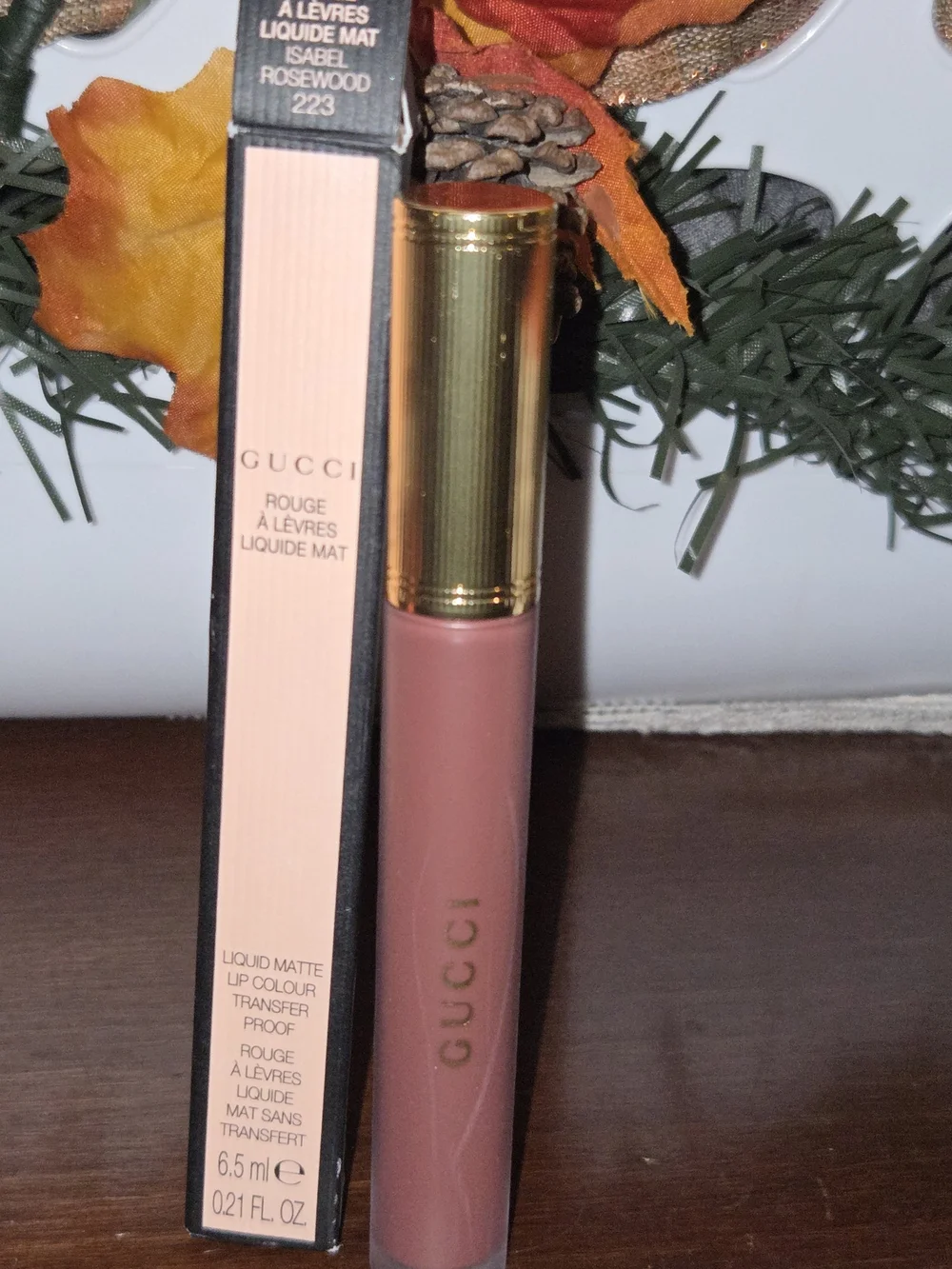 Gucci Rouge à Lèvres Liquide Mat Lipstick 223 Isabelle Rosewood 6.5ml BNIB